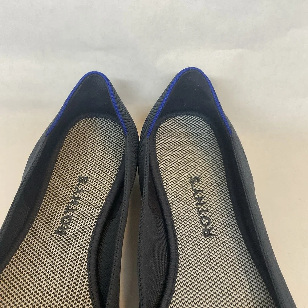 ROTHY'S Classic Smoke Blue Round Toe Ballet Flats US 9,5 Worn Once